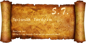 Spissák Terézia névjegykártya